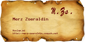 Merz Zseraldin névjegykártya